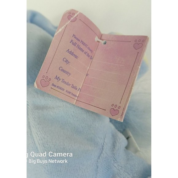 1997 Enesco Precious Moments 8" Tender Tails "Blue Elephant" Soft Plushie Luvey - Picture 11 of 12